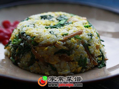 荠菜海带蛋炒饭